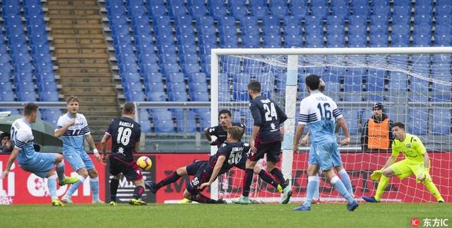  卡利亚里定位球战术建功全取三分  